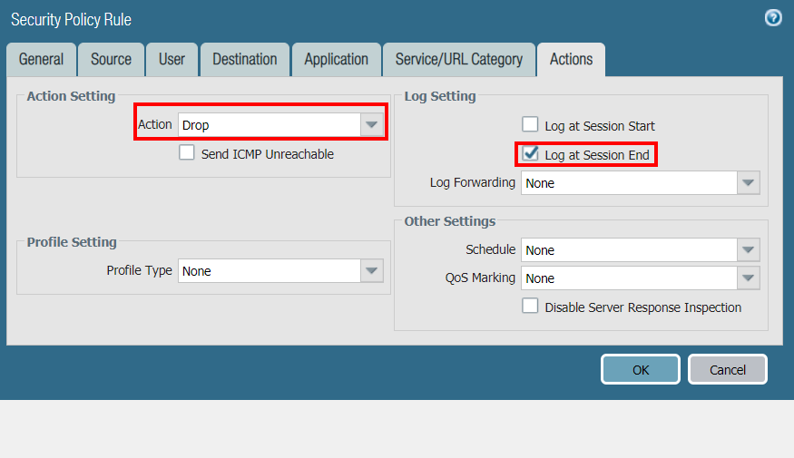 Security Policy - Action